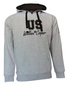 SUDADERA WALLACE & COOPER US CLAN ADULTO COLOR GRIS VIGORÉ TALLA S