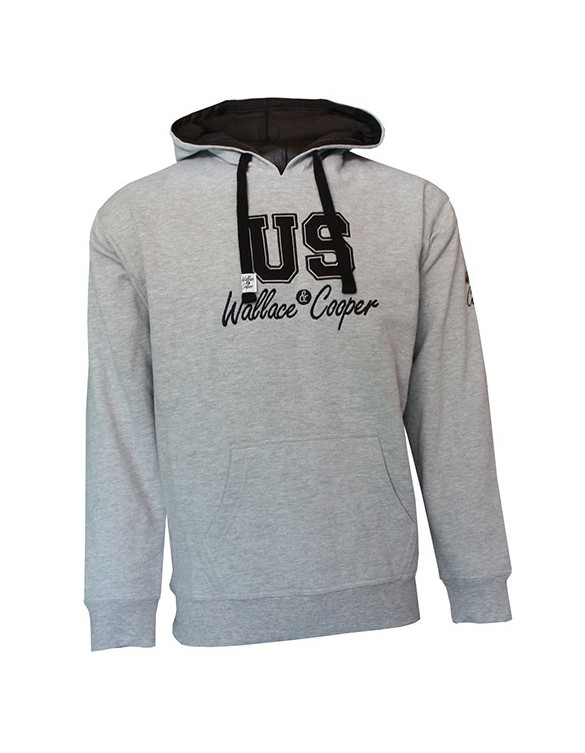 SUDADERA WALLACE & COOPER US CLAN ADULTO COLOR GRIS VIGORÉ TALLA S