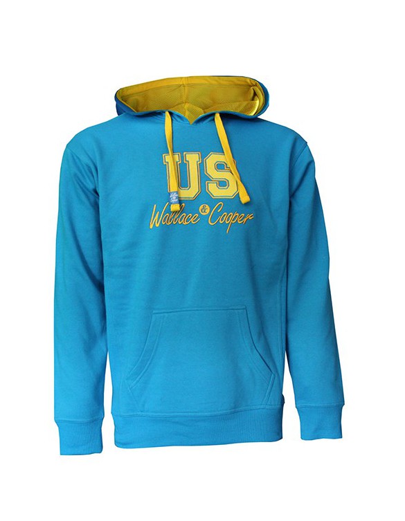 SUDADERA WALLACE & COOPER US CLAN INFANTIL COLOR AZUL/AMARILLO TALLA 12 AÑOS