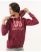 SUDADERA WALLACE & COOPER VESPA MUJER COLOR GRANATE/ROSA TALLA M