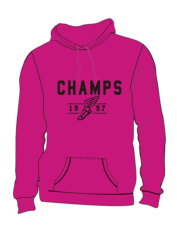 SUDADERA 1997 CHAMPS FLY ADULTO COLOR FUCSIA TALLA M