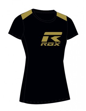 CAMISETA ROX R-PALACE MUJER COLOR NEGRO/ORO TALLA S